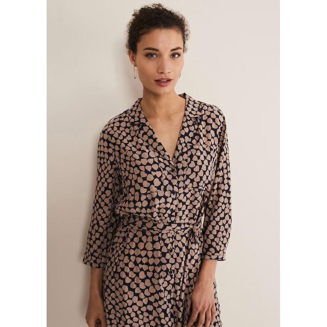 Phase Eight Kesia Utility Dress - Navy/Stone