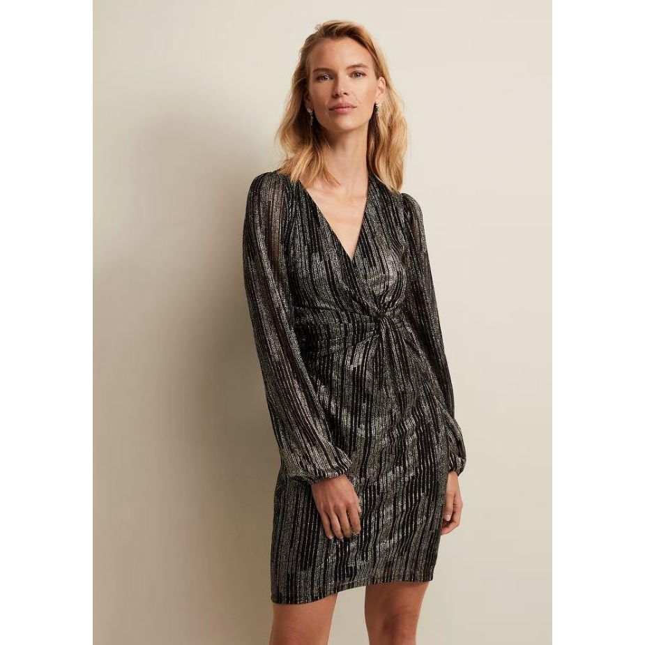 Phase Eight Laylin Sparkly Mini Dress - Bronze