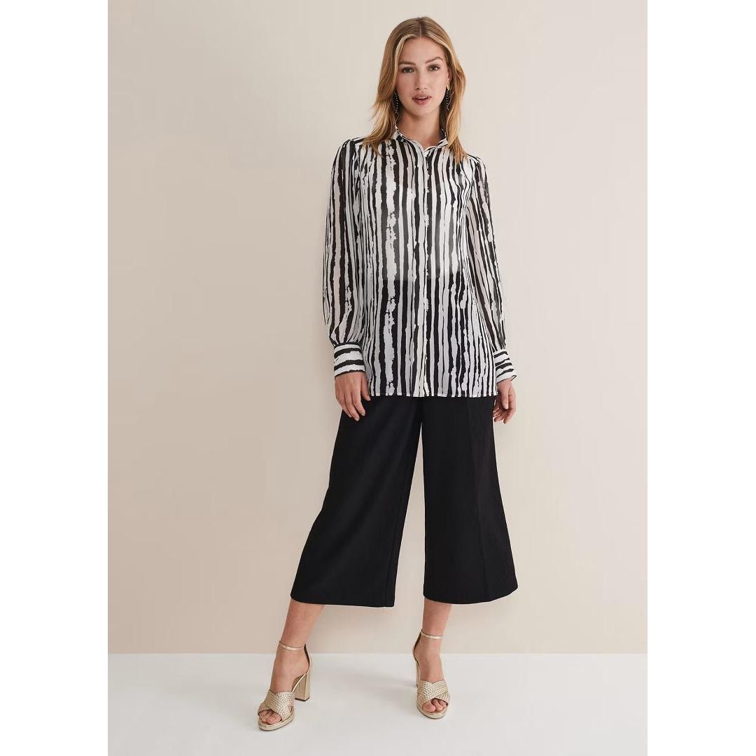 Phase Eight Leinani Mark Making Print Blouse - Black/Multi