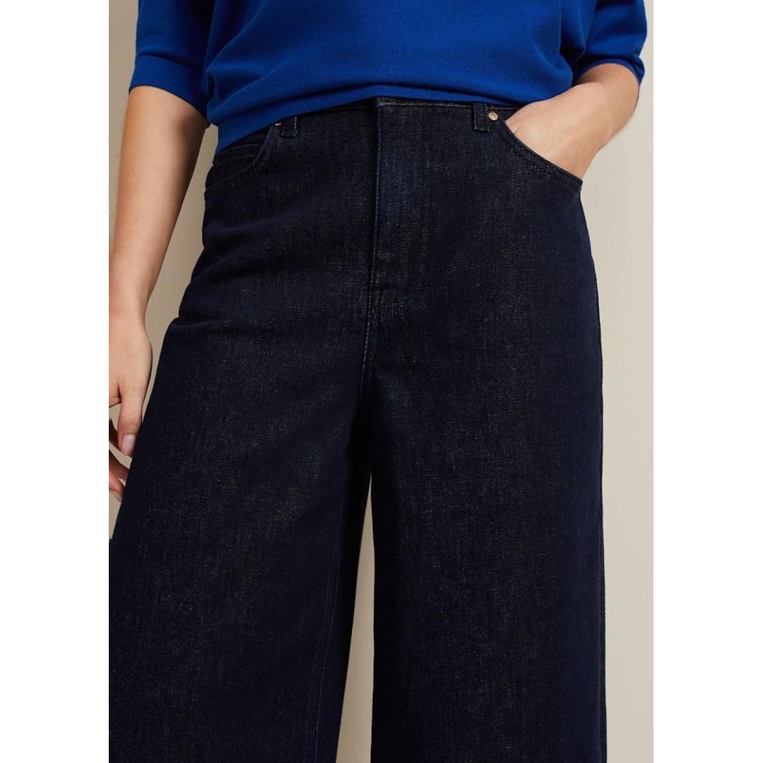 Phase Eight Leyla Denim Culotte - Dark Wash