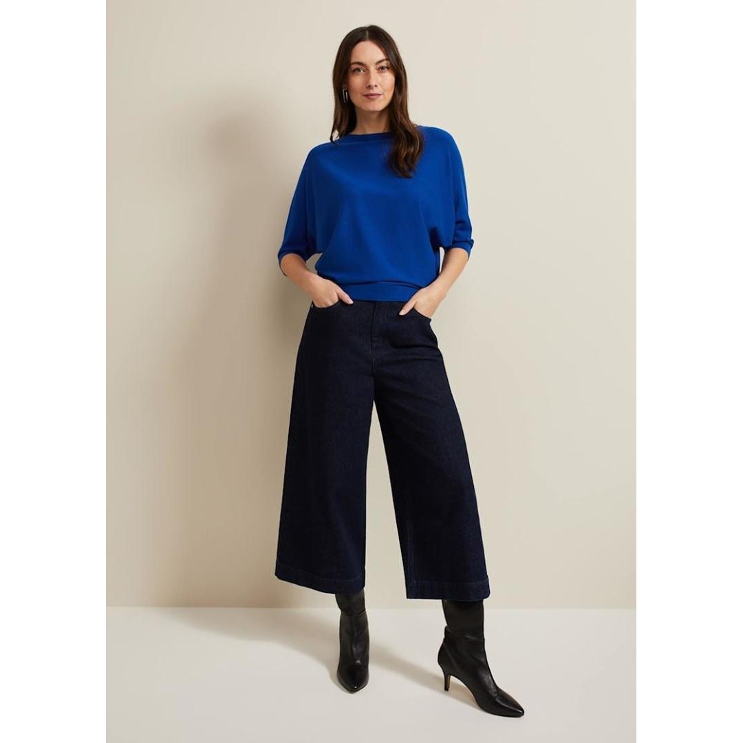 Phase Eight Leyla Denim Culotte - Dark Wash