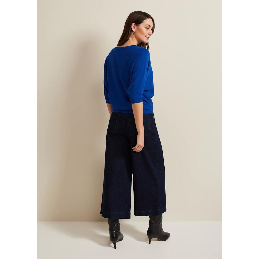 Phase Eight Leyla Denim Culotte - Dark Wash