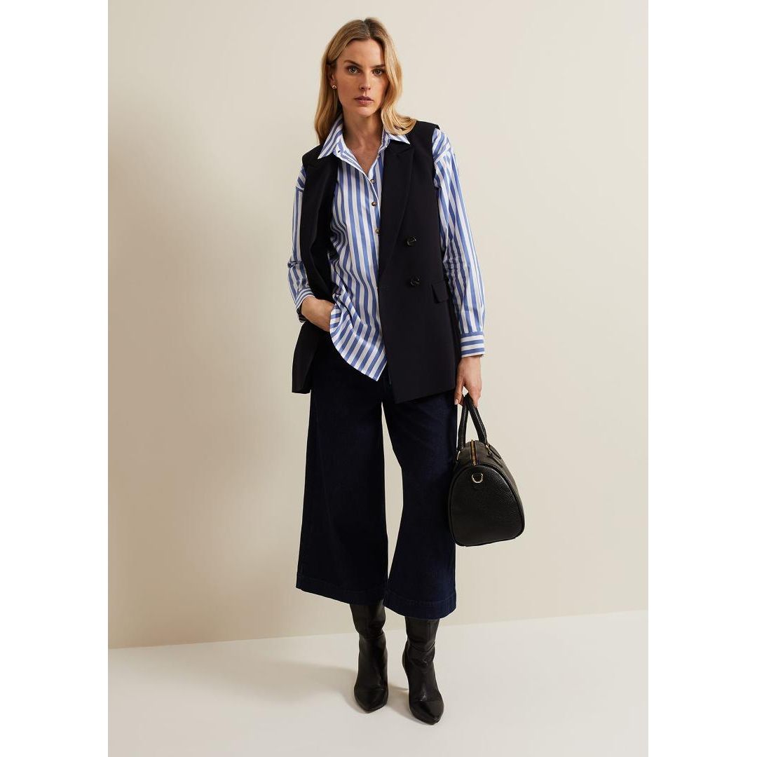 Phase Eight Leyla Denim Culotte - Dark Wash