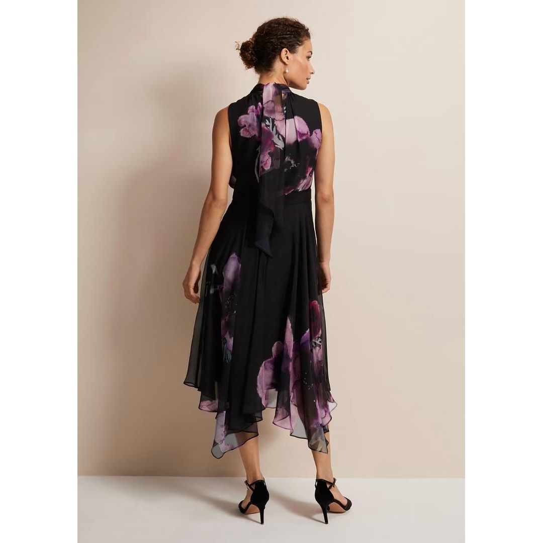 Phase Eight Lucinda Floral Chiffon Midi Dress - Multi