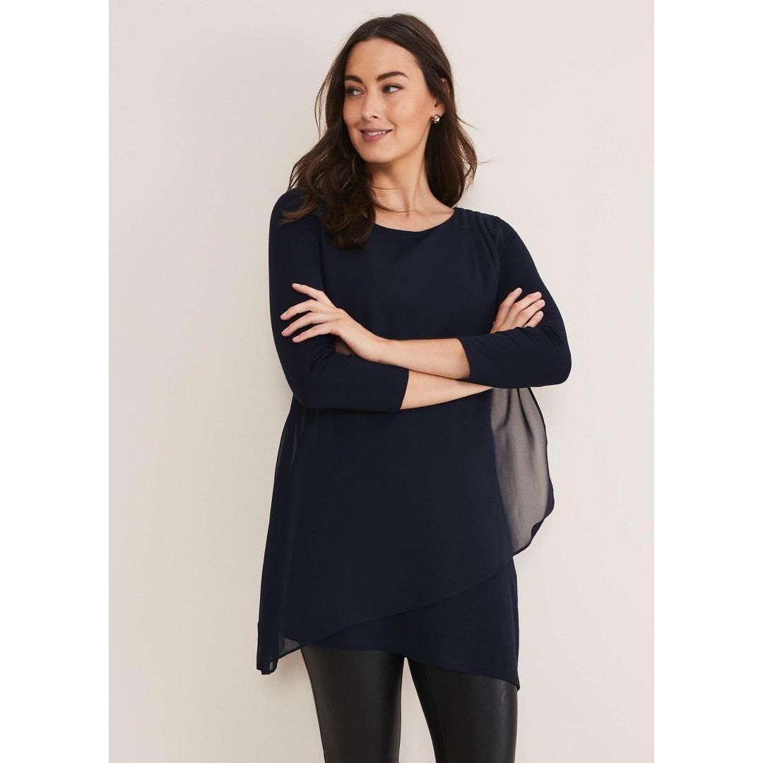 Phase Eight Mika Longline Top - Midnight