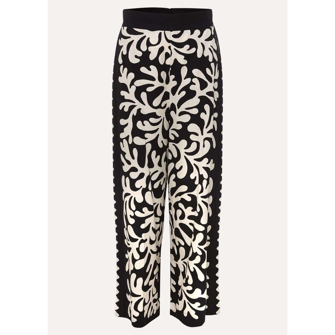 Phase Eight Nava Wide Leg Culottes - Black/Stone