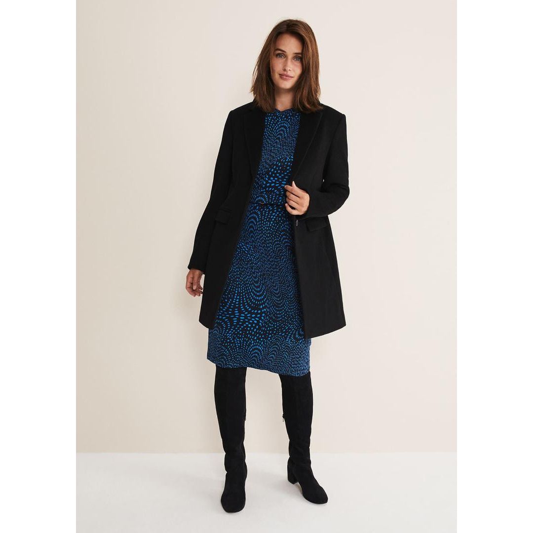 Phase Eight Pinna Print Jersey Dress - Cobalt/Navy