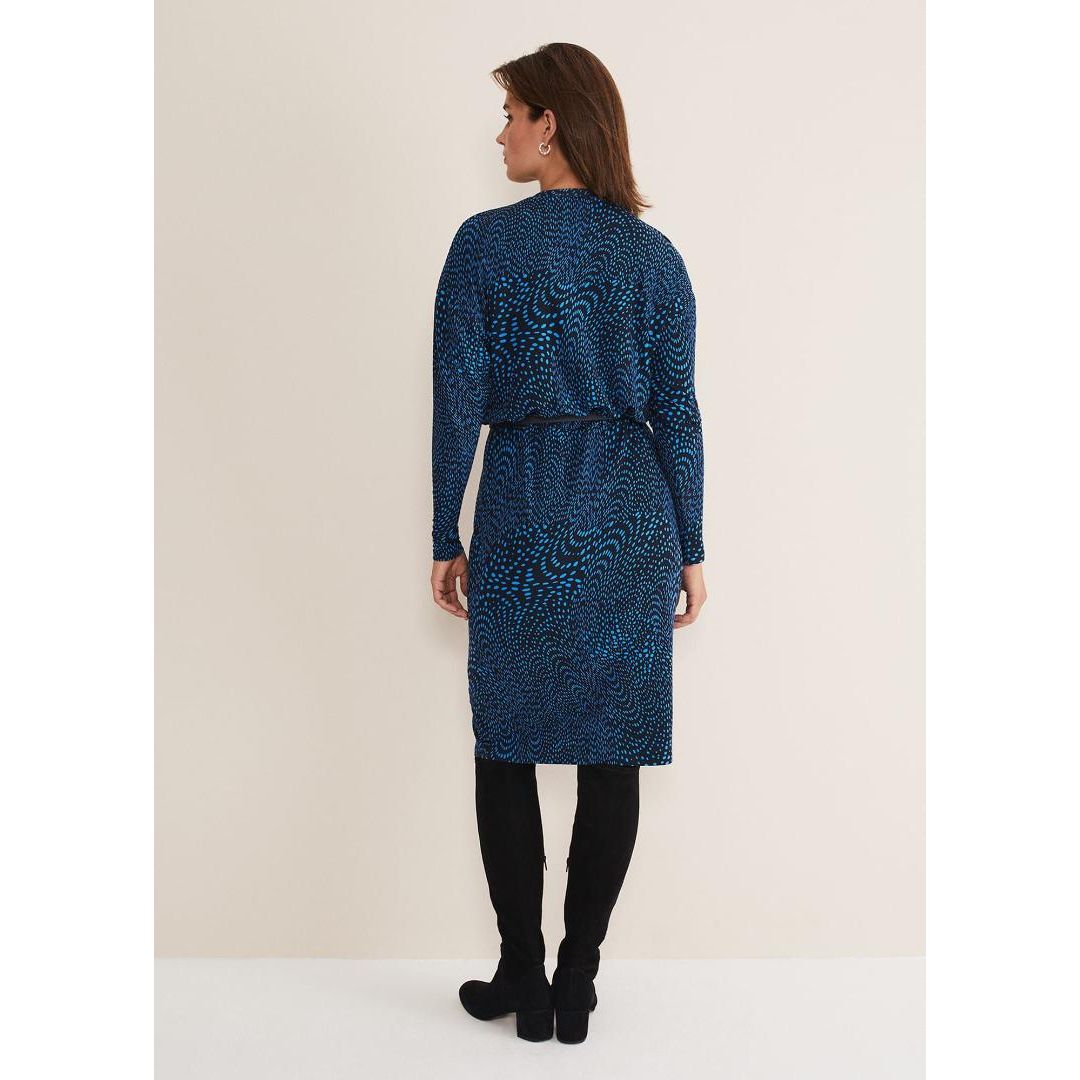 Phase Eight Pinna Print Jersey Dress - Cobalt/Navy