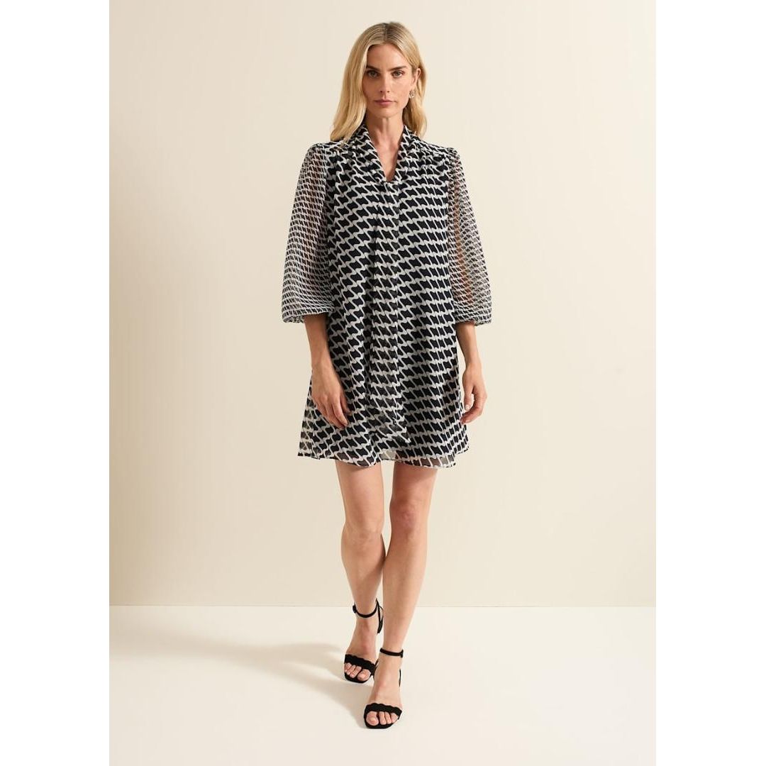 Phase Eight Suki Geo Tunic Mini Dress - Navy