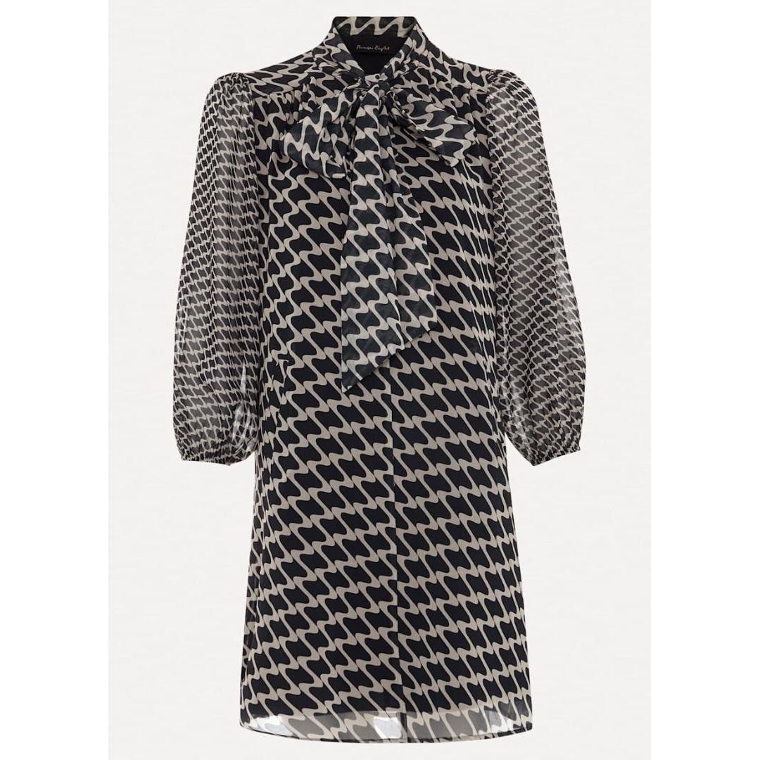 Phase Eight Suki Geo Tunic Mini Dress - Navy