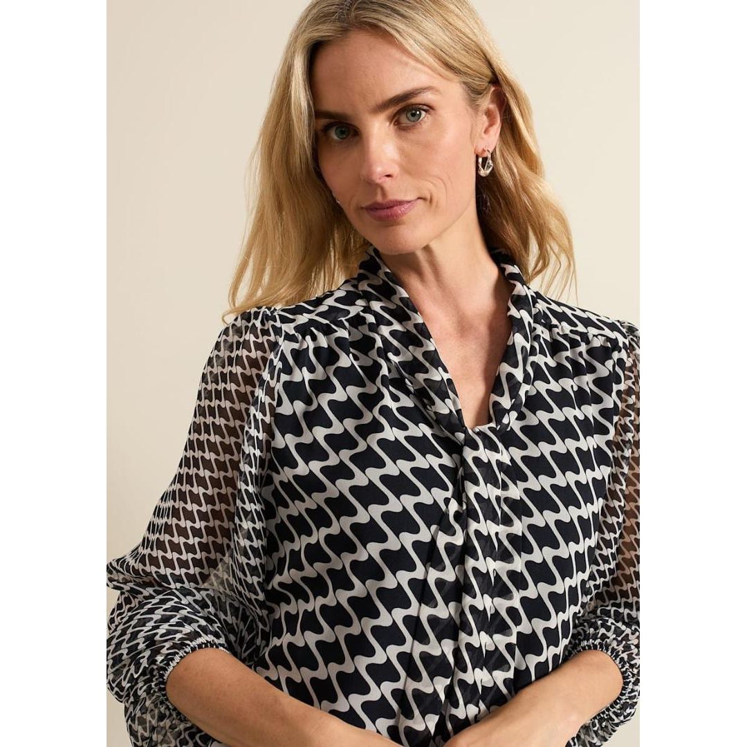 Phase Eight Suki Geo Tunic Mini Dress - Navy