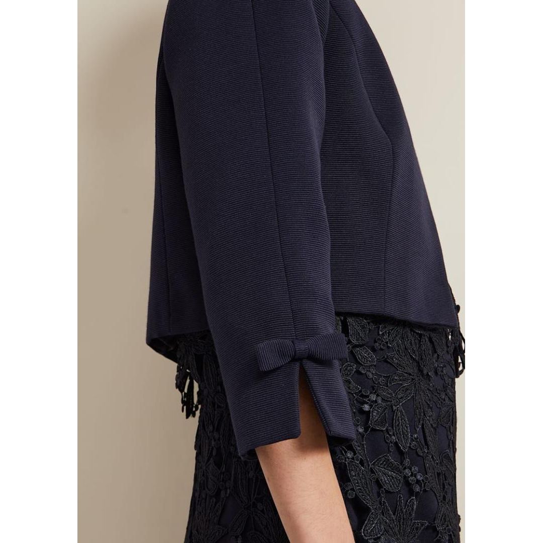Phase Eight Zoelle Bow Jacket - Navy