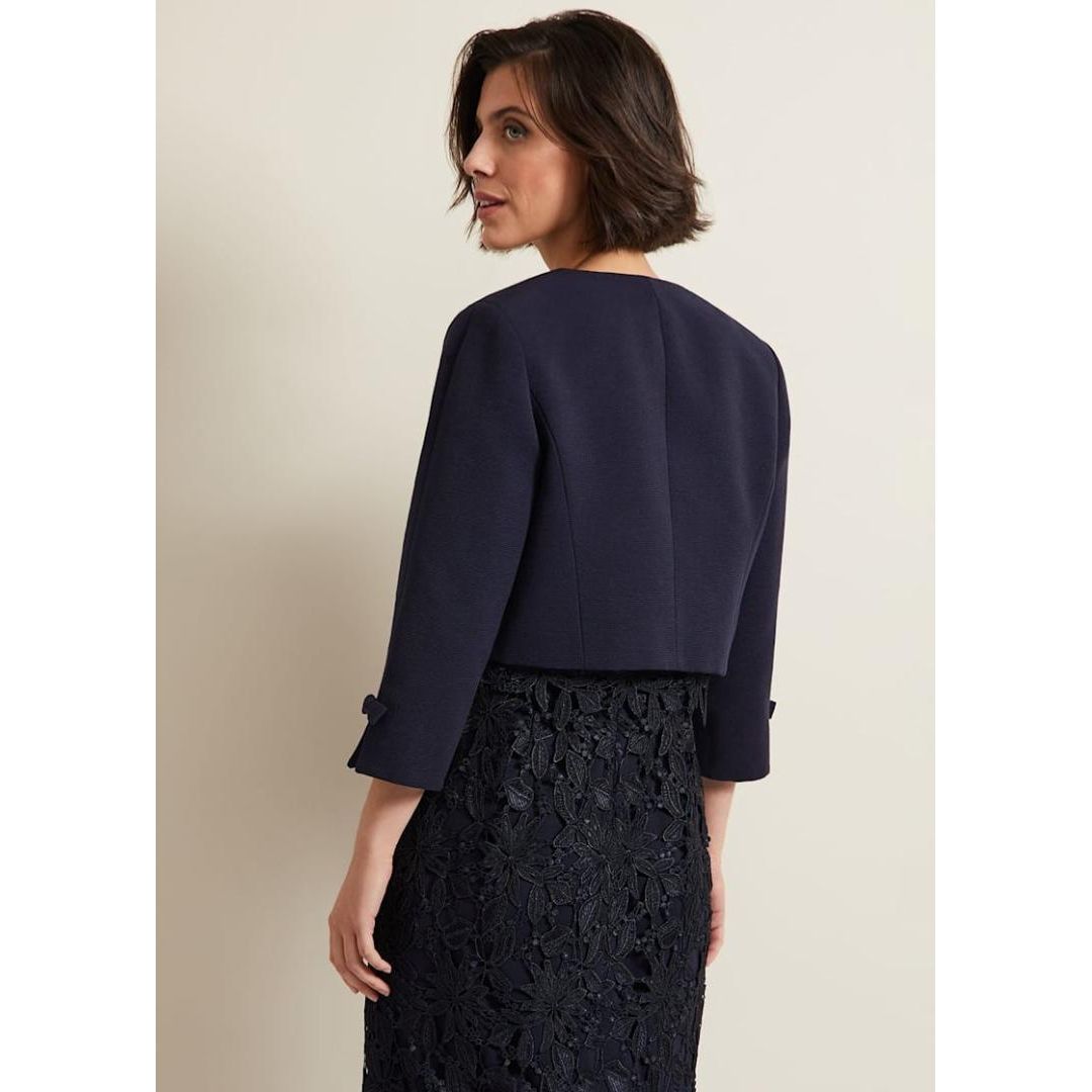 Phase Eight Zoelle Bow Jacket - Navy