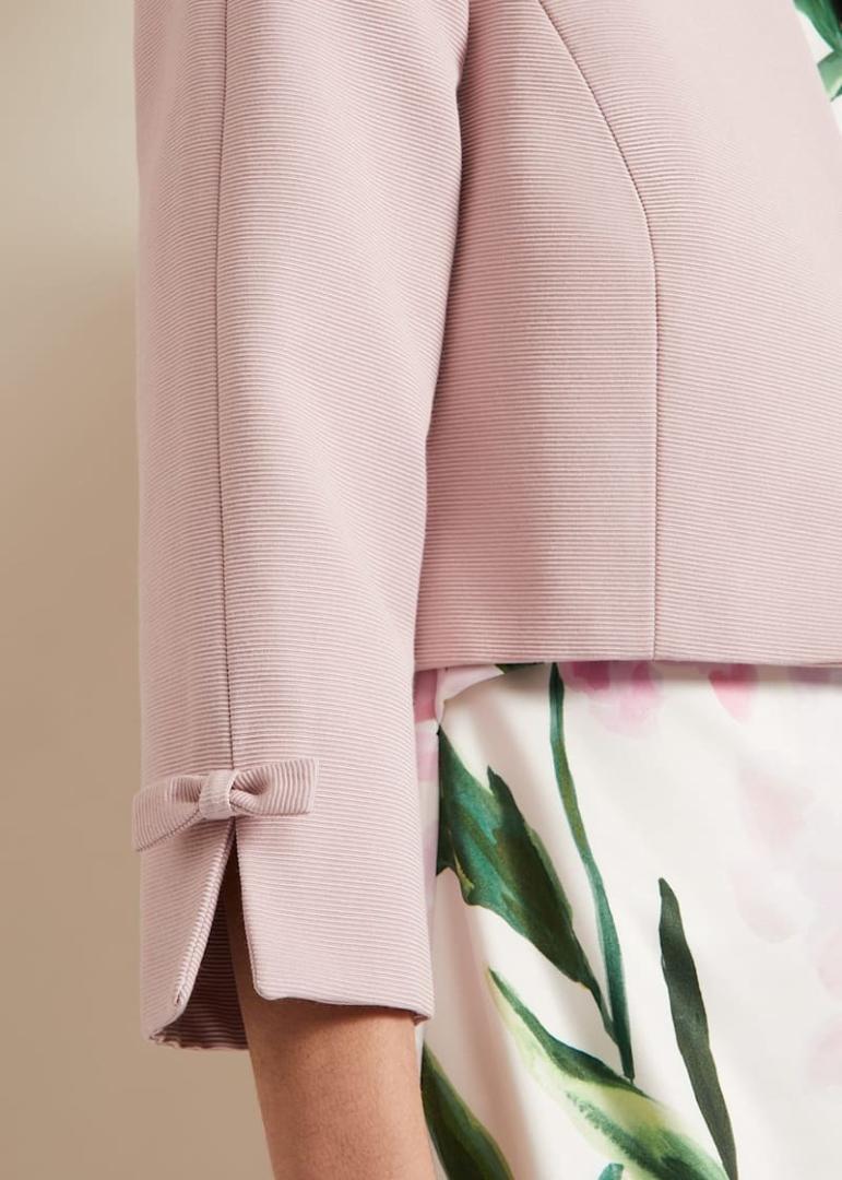 Phase Eight Zoelle Bow Jacket - Pale Pink