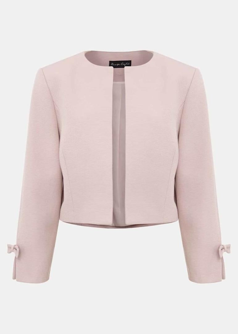 Phase Eight Zoelle Bow Jacket - Pale Pink