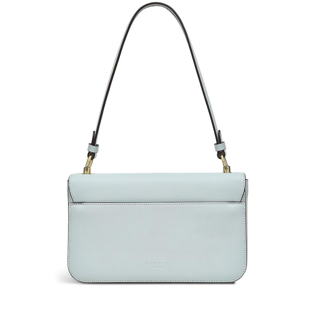 Radley Hanley Close Spring Rose Medium Flapover Shoulder Bag - Seafoam