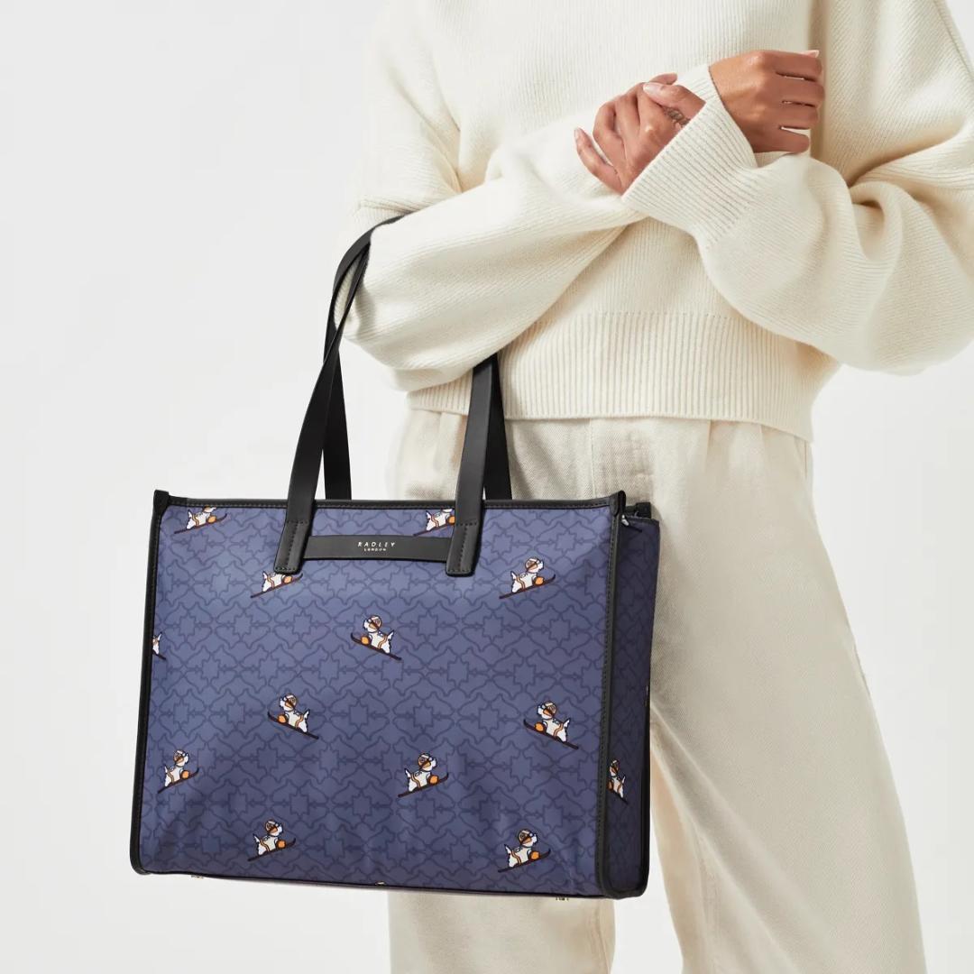 Radley Heirloom Ski Dog Large Ziptop Shoulder Bag - Cloud Burst