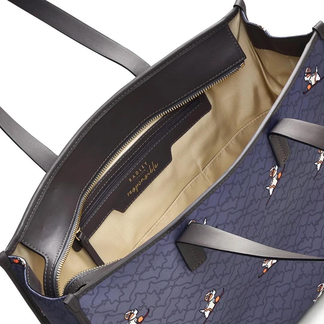 Radley Heirloom Ski Dog Large Ziptop Shoulder Bag - Cloud Burst