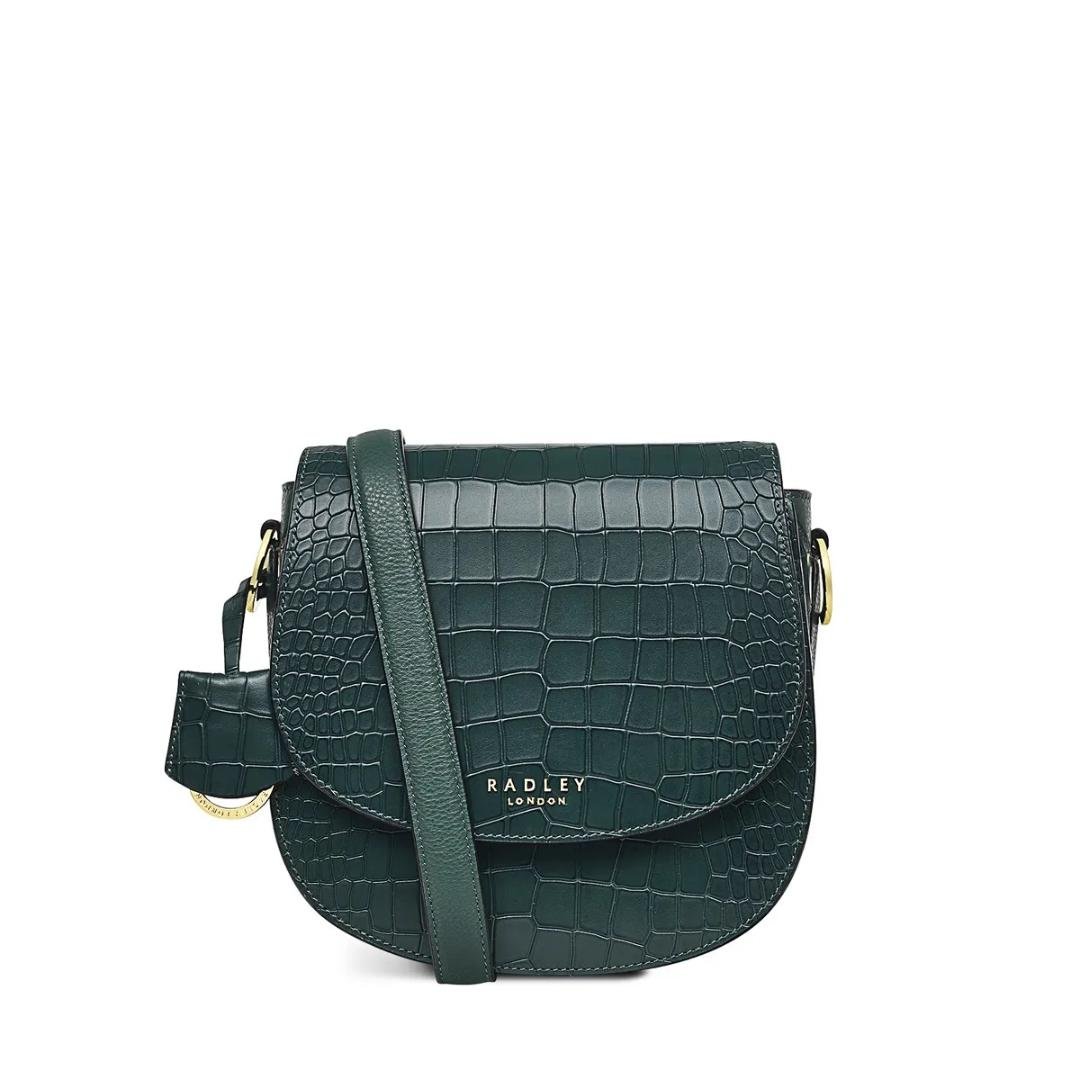 Radley Liverpool Street 2.0 Faux Croc Medium Flapover Crossbody Bag - Cedar