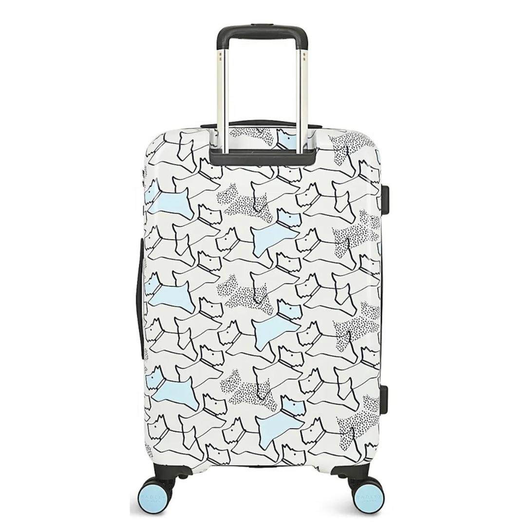 Radley Texture Dog 4 Wheel Medium Suitcase 68cm - Pale Blue