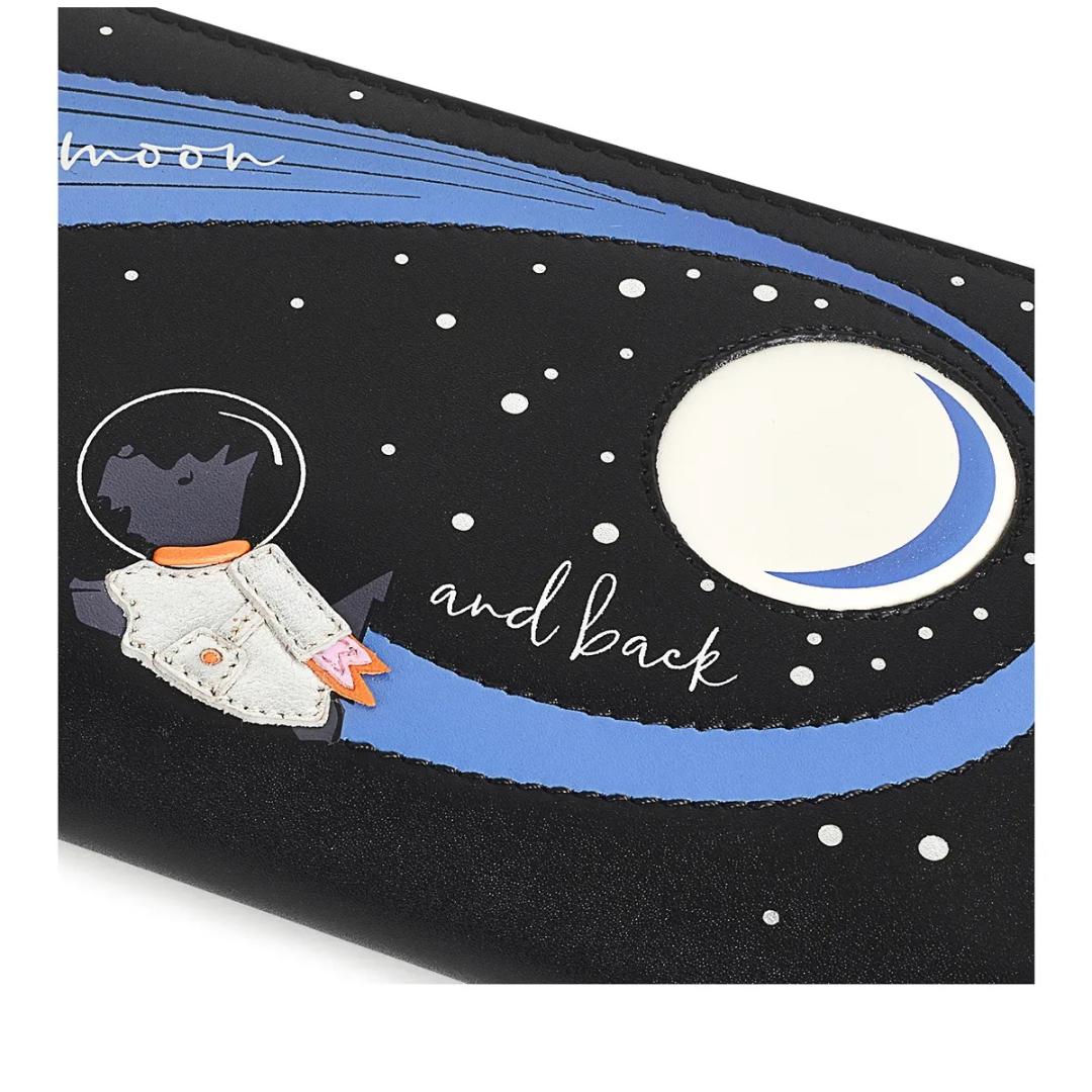 Radley To The Moon And Back Again Large Zip Around Matinee Purse - Black