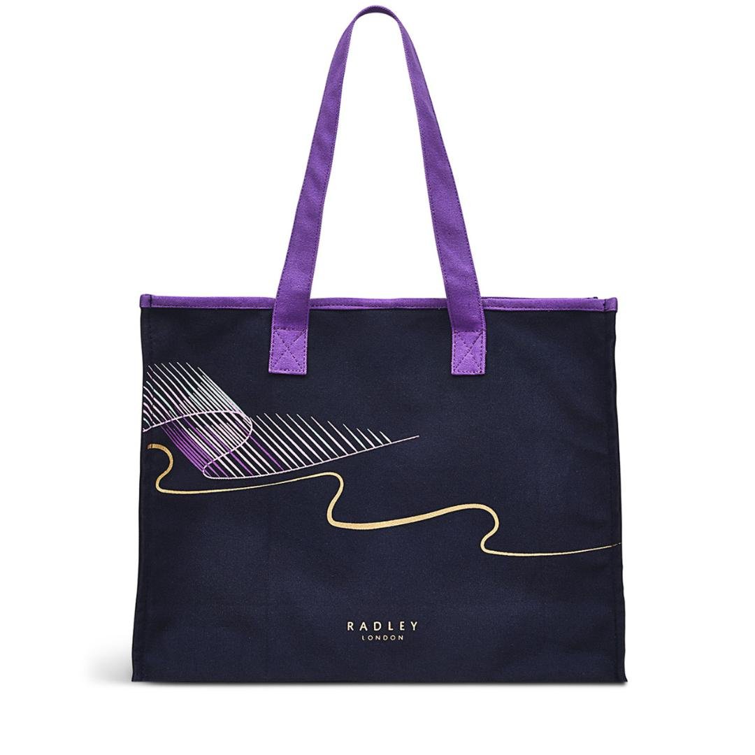 Radley Wandering Star Large Open Top Tote Bag - Ink