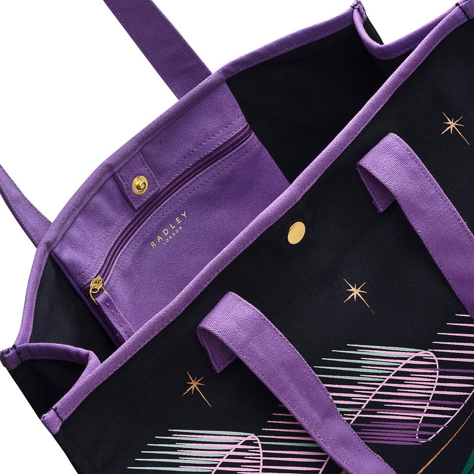Radley Wandering Star Large Open Top Tote Bag - Ink