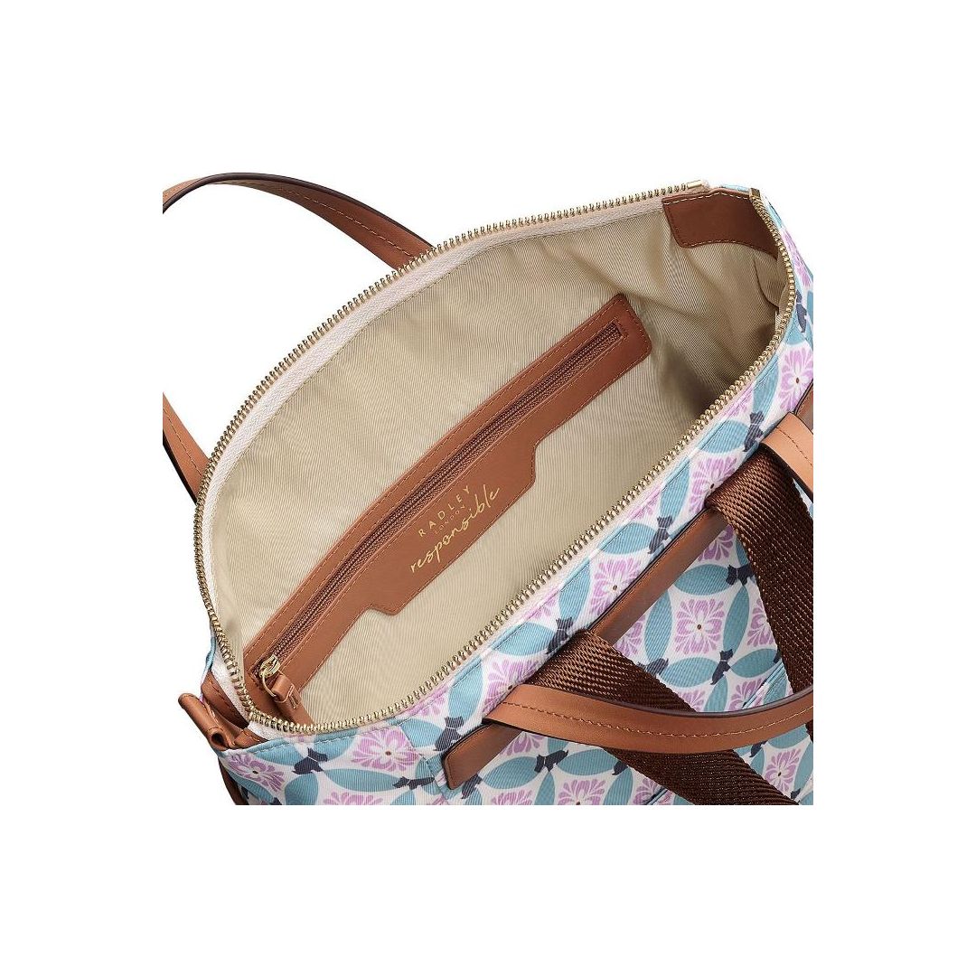 Radley Willow Walk Spring Geo Medium Ziptop Backpack - Chalk