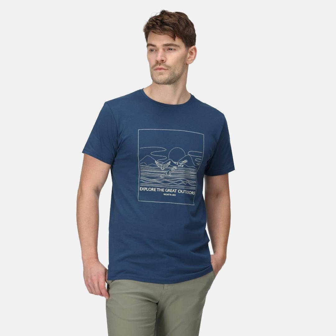 Regatta Men's Cline VII Graphic T-Shirt - Dark Denim
