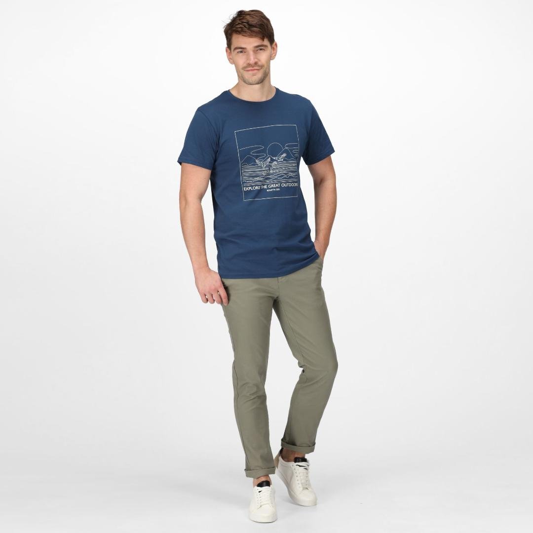 Regatta Men's Cline VII Graphic T-Shirt - Dark Denim