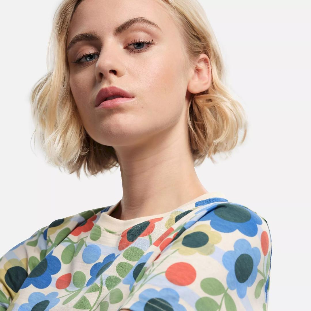 Regatta Orla Kiely Cotton Short Sleeve Tee - Meadow Floral Stripe