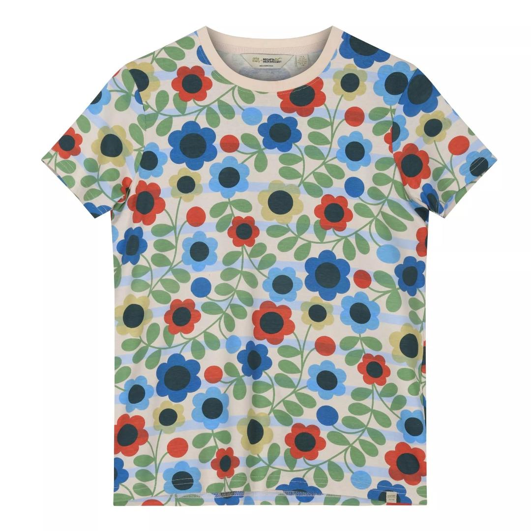 Regatta Orla Kiely Cotton Short Sleeve Tee - Meadow Floral Stripe