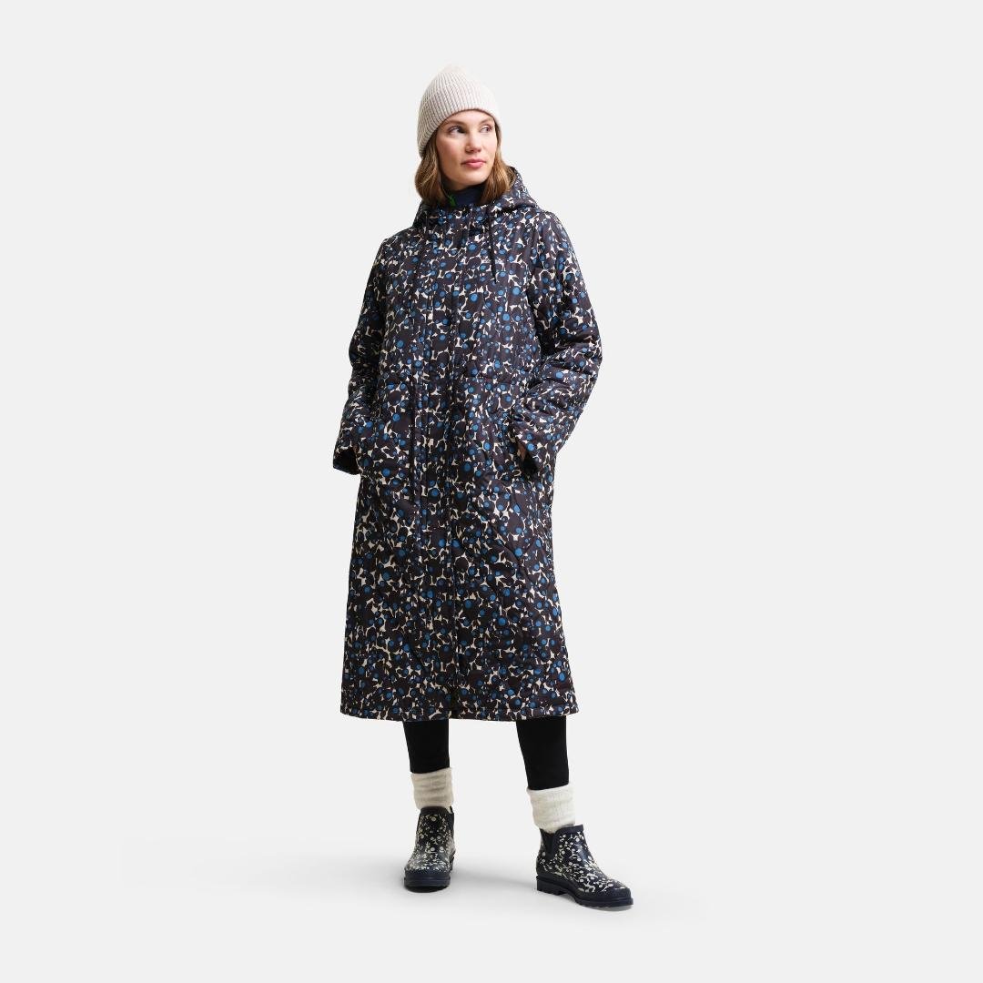 Regatta Orla Kiely Longline Quilted Jacket - Berry Bubble Blue
