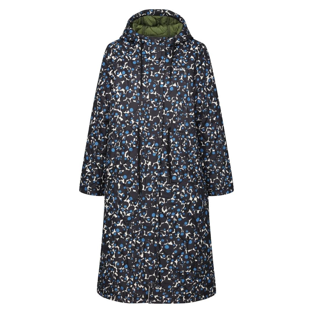 Regatta Orla Kiely Longline Quilted Jacket - Berry Bubble Blue