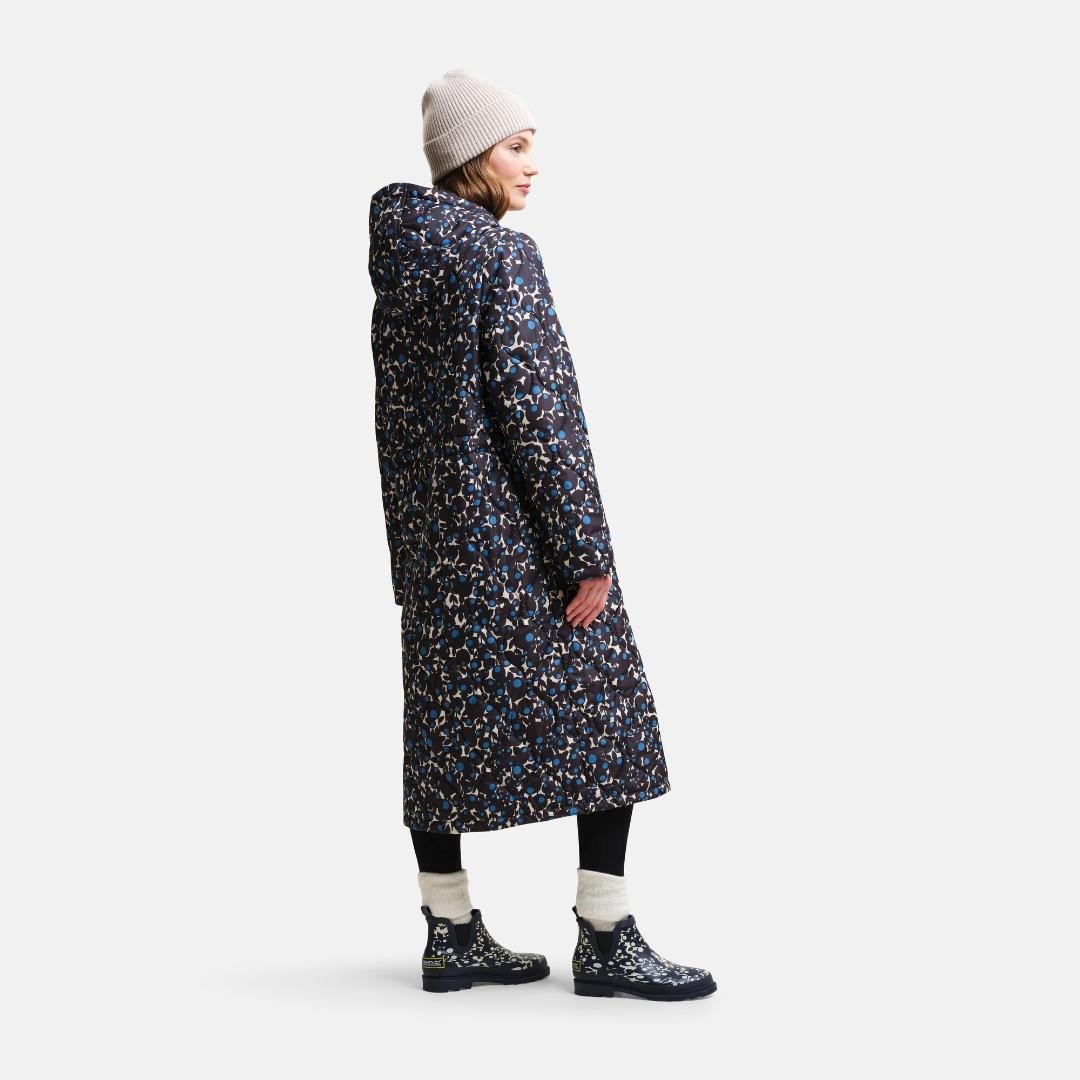 Regatta Orla Kiely Longline Quilted Jacket - Berry Bubble Blue