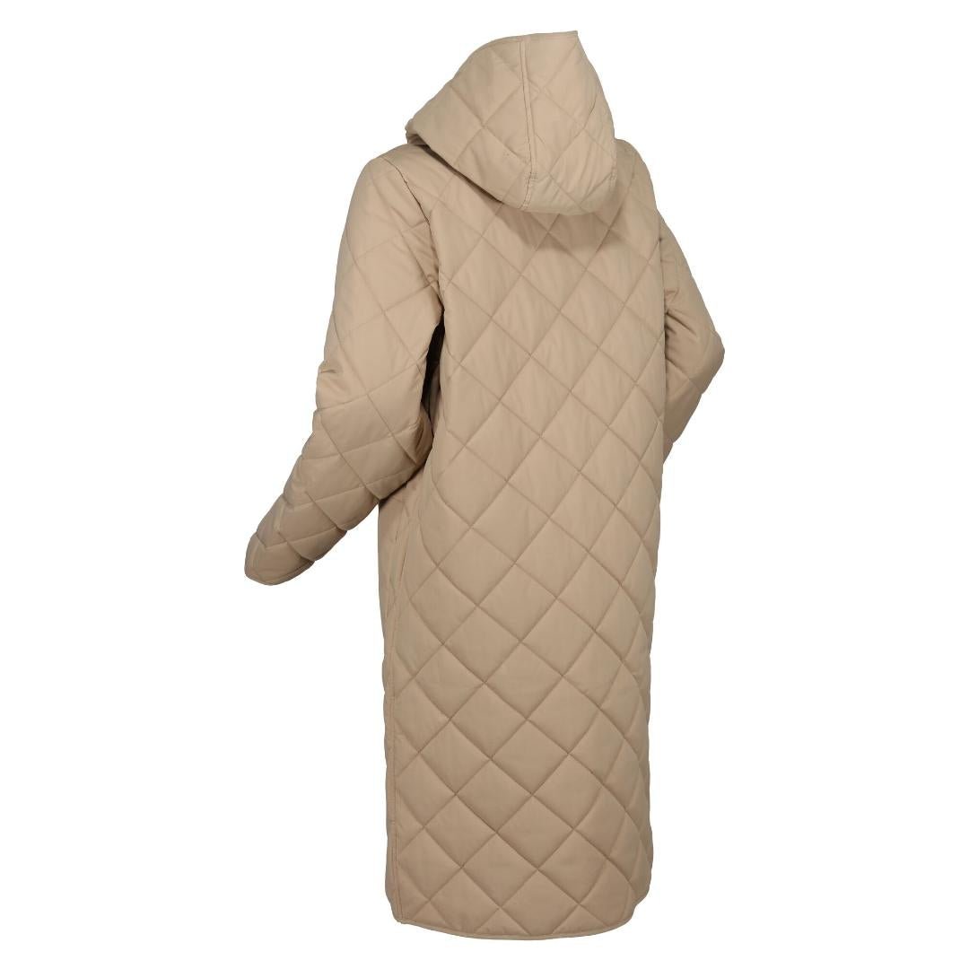 Regatta Orla Kiely Quilted Reversable Midi Jacket - Reflected Trees Black/Oat