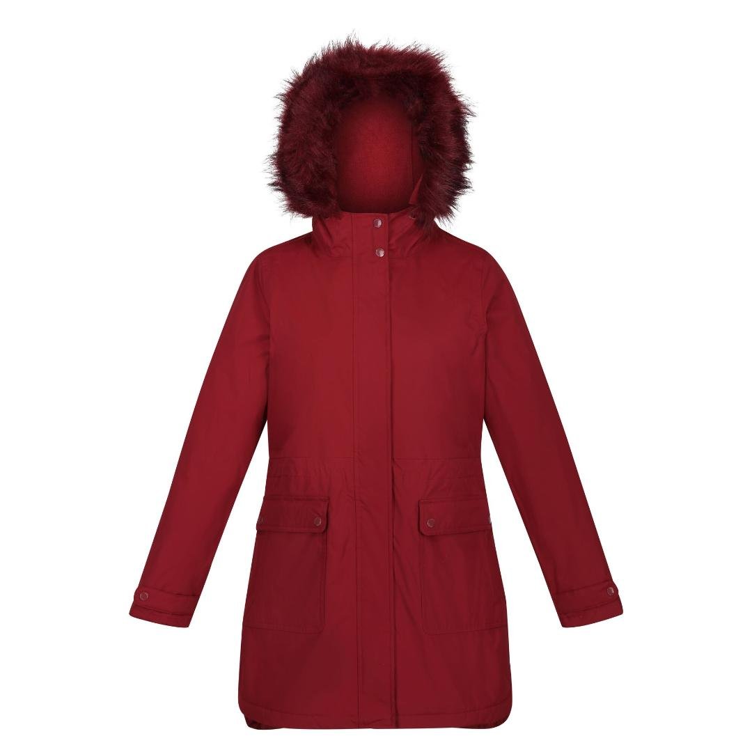 Regatta Women's Sabinka Fur Trim Parka Jacket - Cabernet