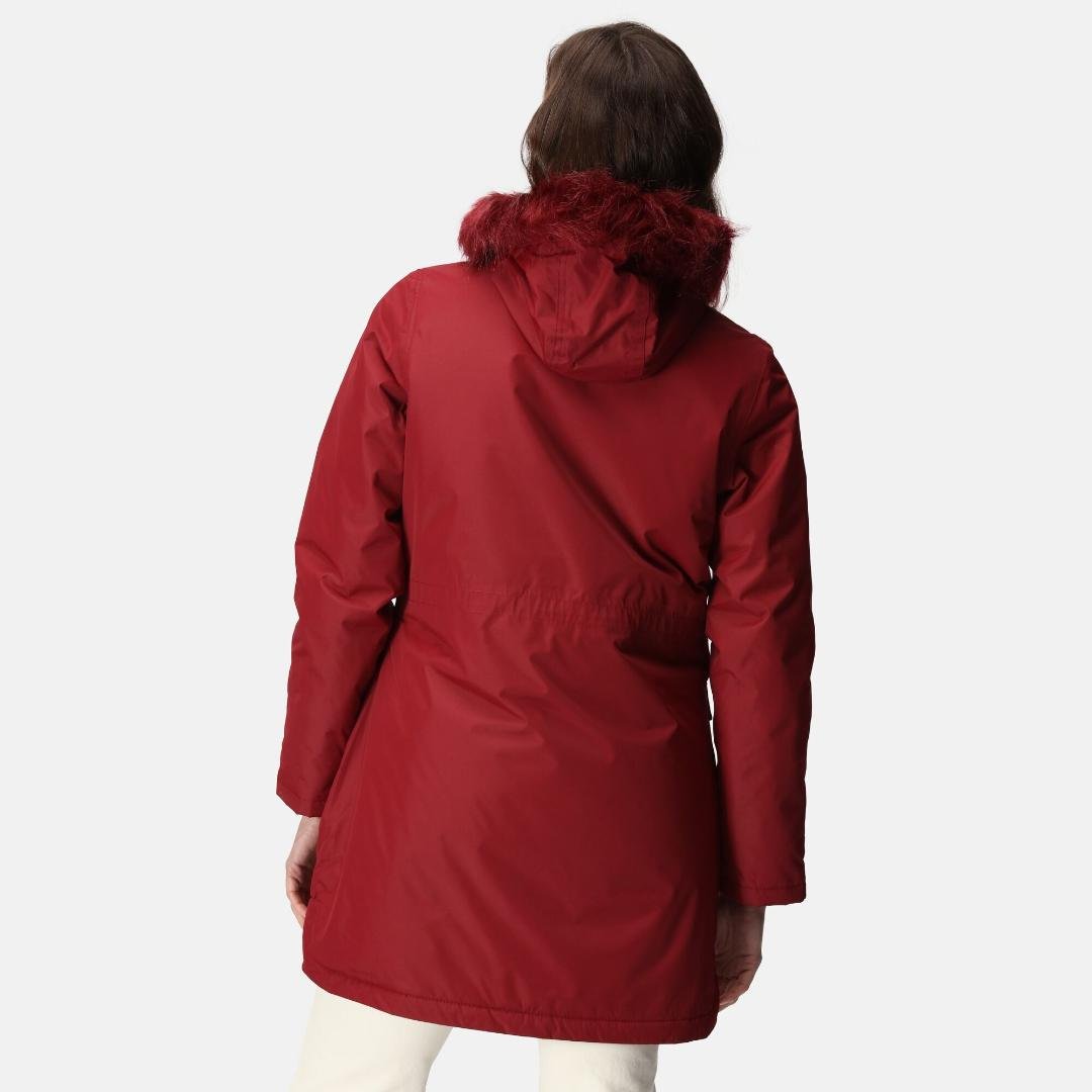 Regatta Women's Sabinka Fur Trim Parka Jacket - Cabernet
