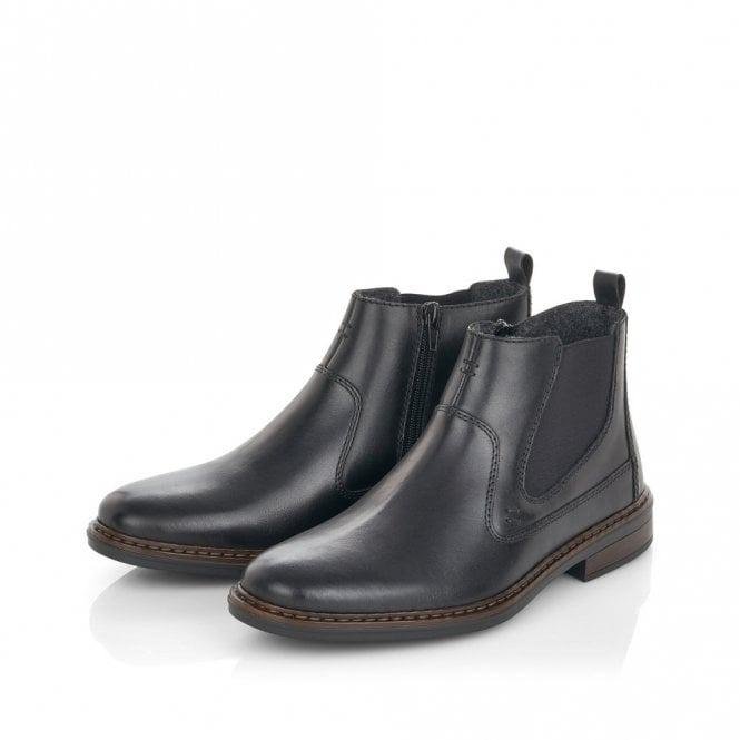 Rieker 37662-00 Men Zipper Boots - Black