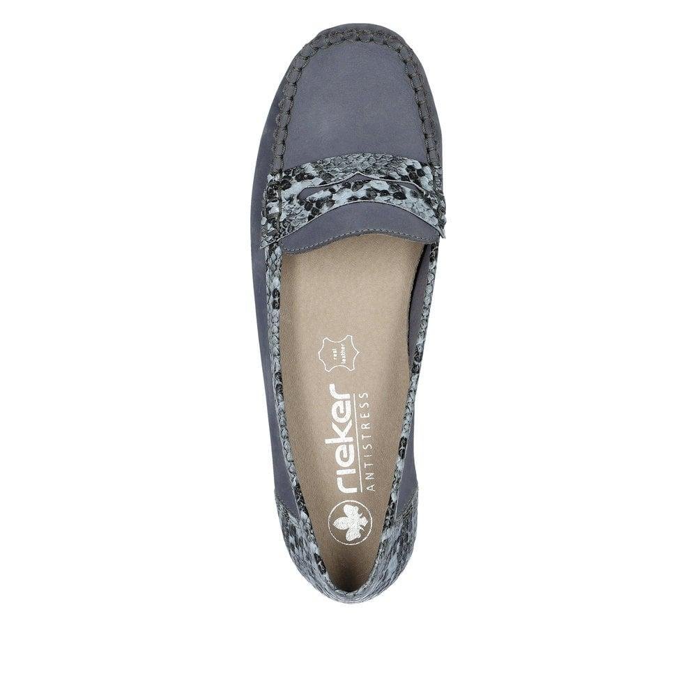 Rieker 40054-14 Whitney Womens Shoes - Blue