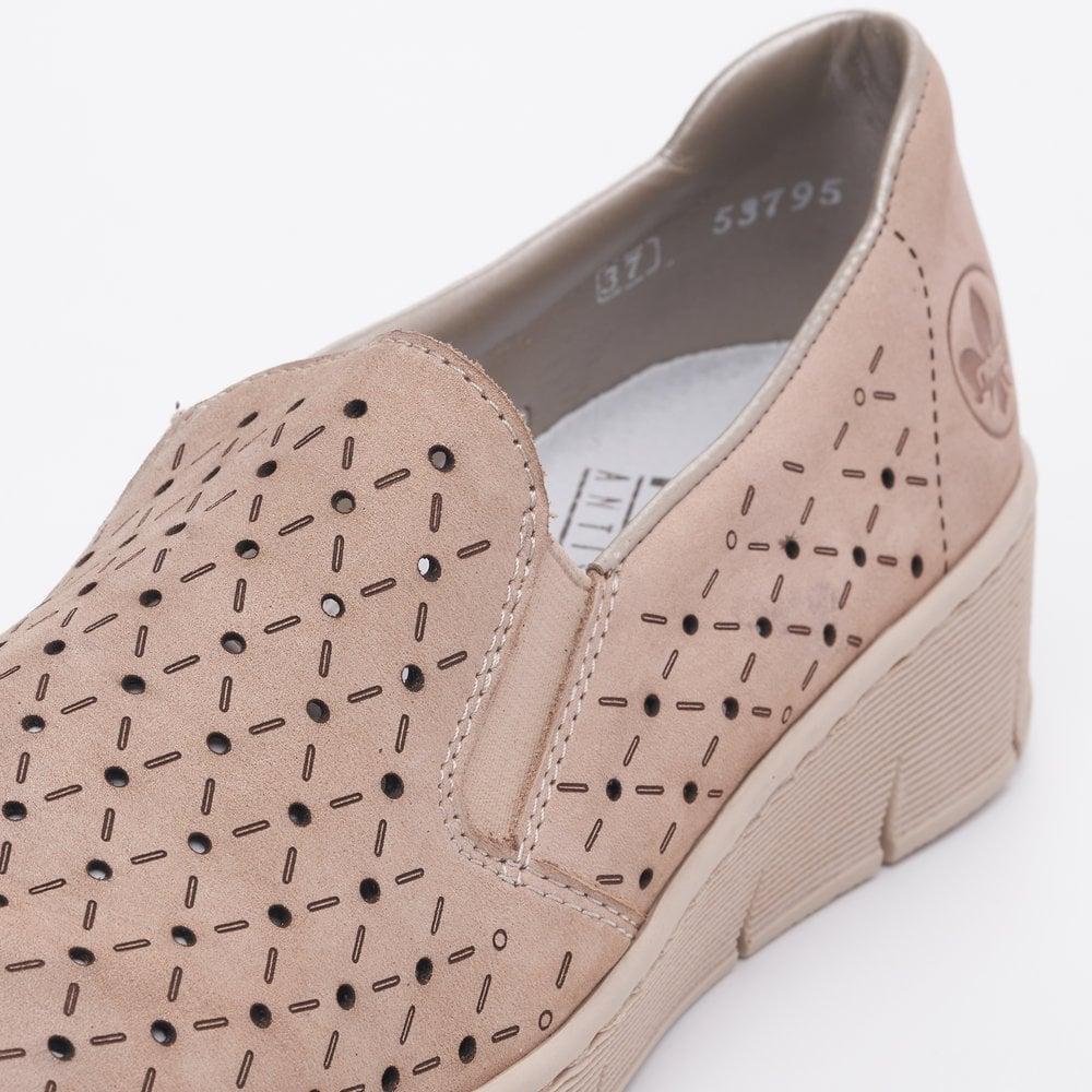 Rieker 53795-60 Doris Womens Slip-On Shoes - Beige