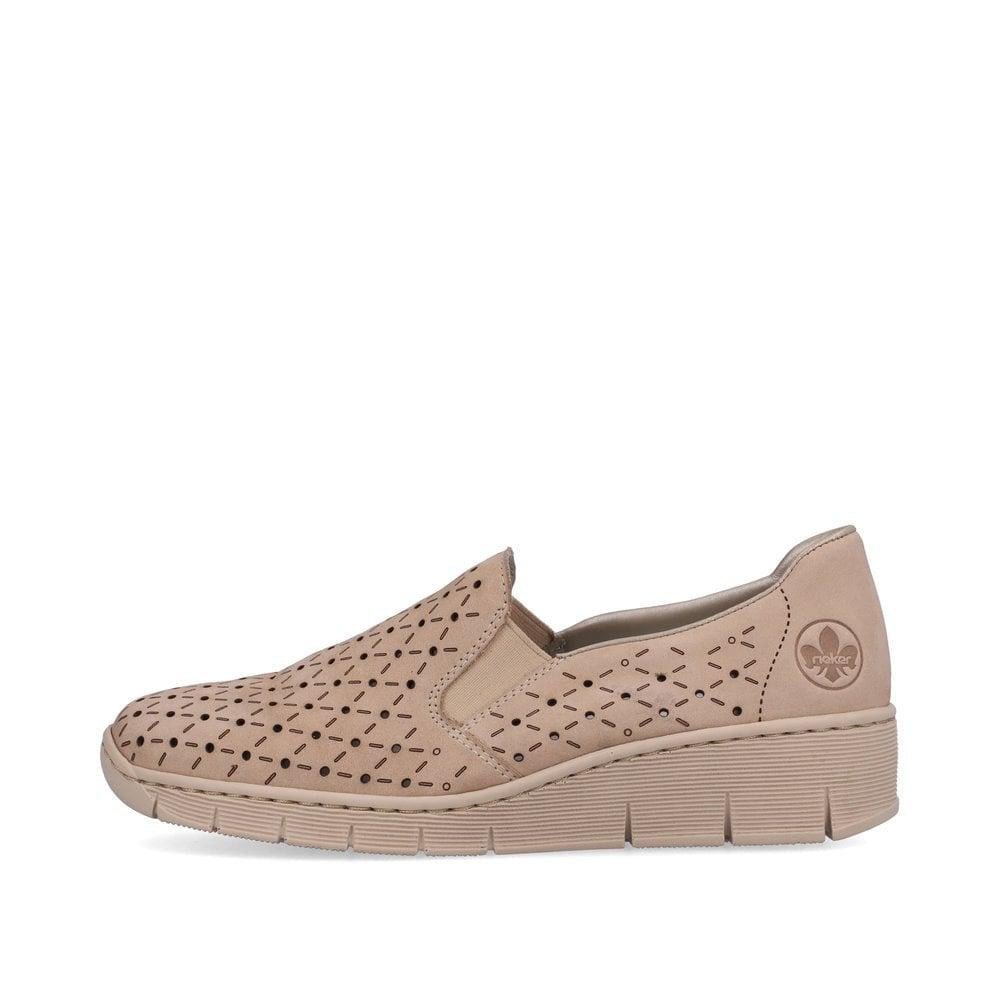 Rieker 53795-60 Doris Womens Slip-On Shoes - Beige