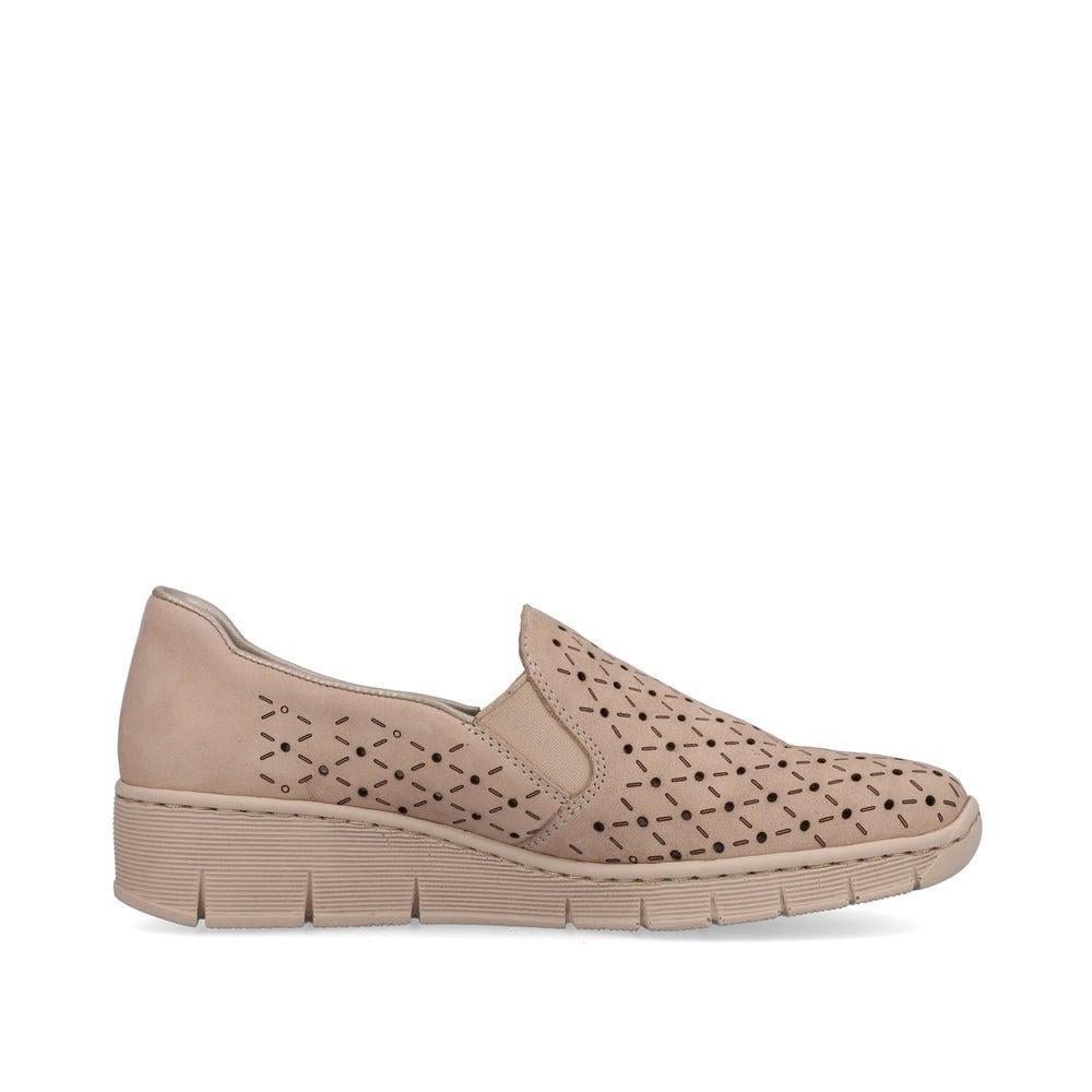 Rieker 53795-60 Doris Womens Slip-On Shoes - Beige