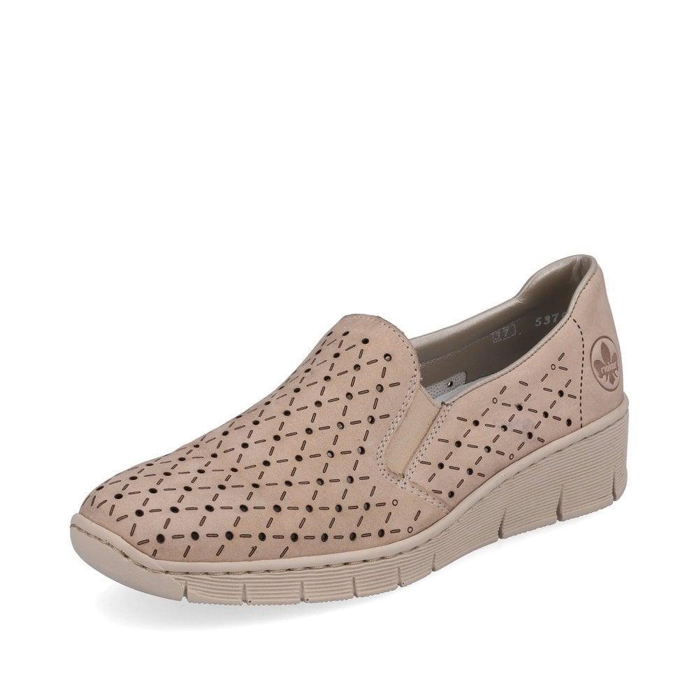 Rieker 53795-60 Doris Womens Slip-On Shoes - Beige