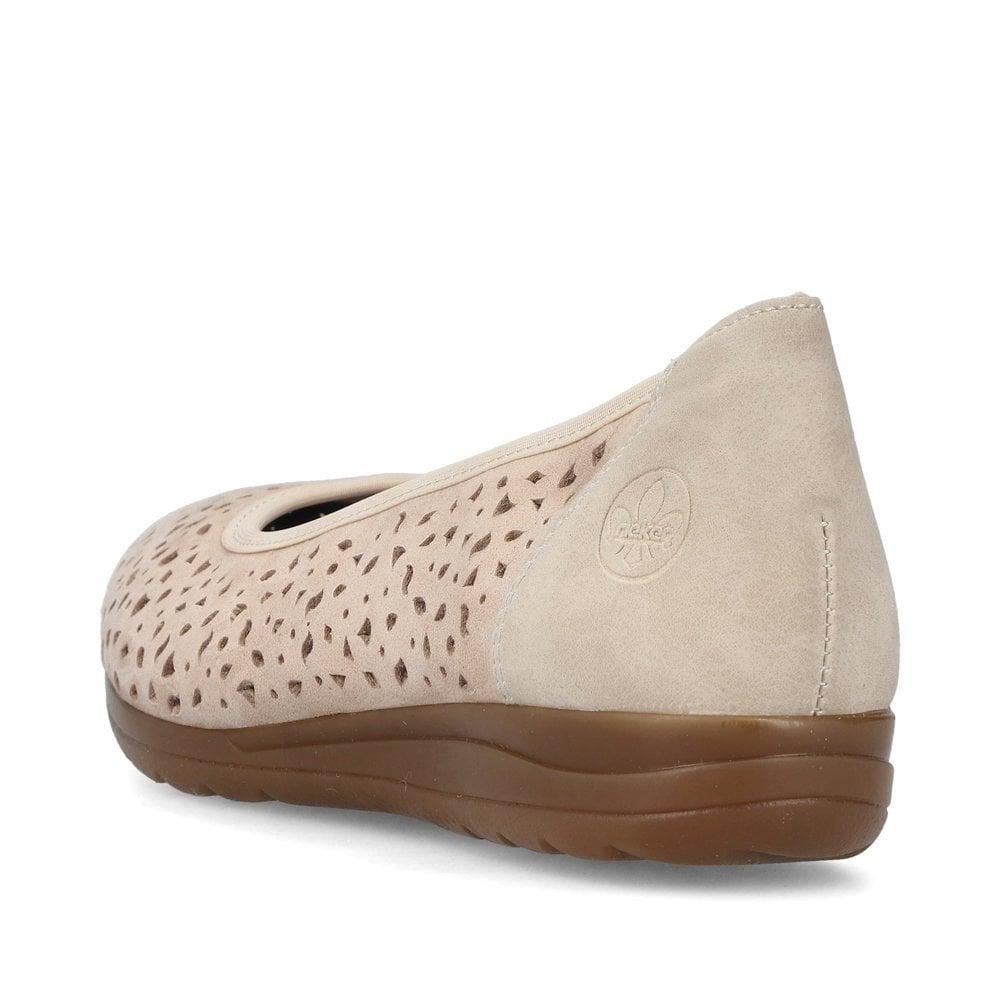 Rieker L9365-61 Anita Womens Slip On Shoes - Beige