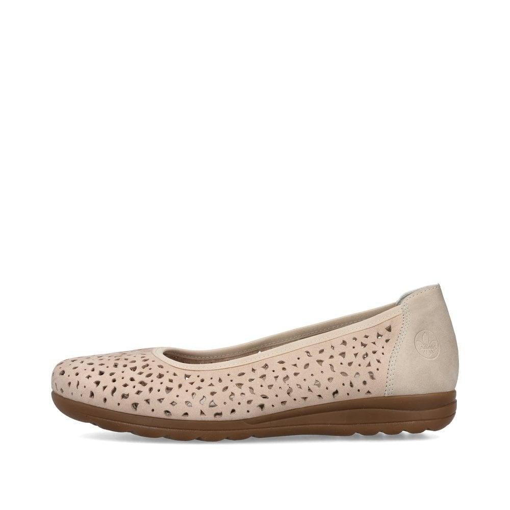 Rieker L9365-61 Anita Womens Slip On Shoes - Beige