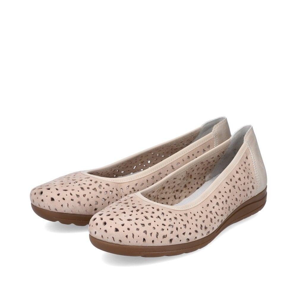 Rieker L9365-61 Anita Womens Slip On Shoes - Beige
