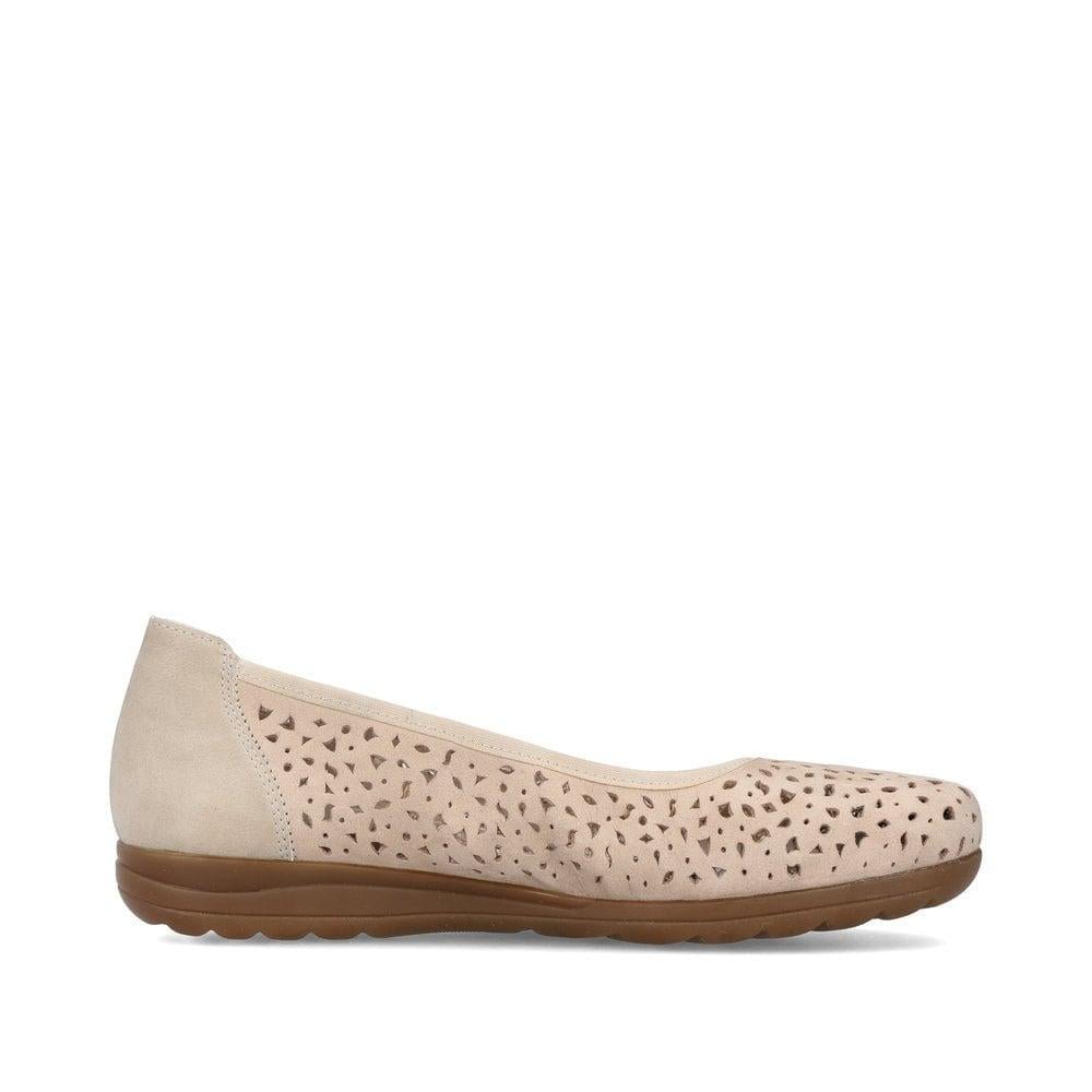 Rieker L9365-61 Anita Womens Slip On Shoes - Beige