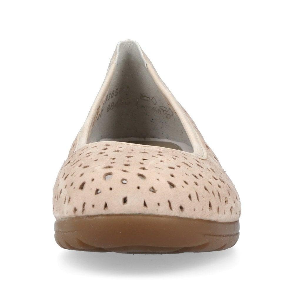 Rieker L9365-61 Anita Womens Slip On Shoes - Beige