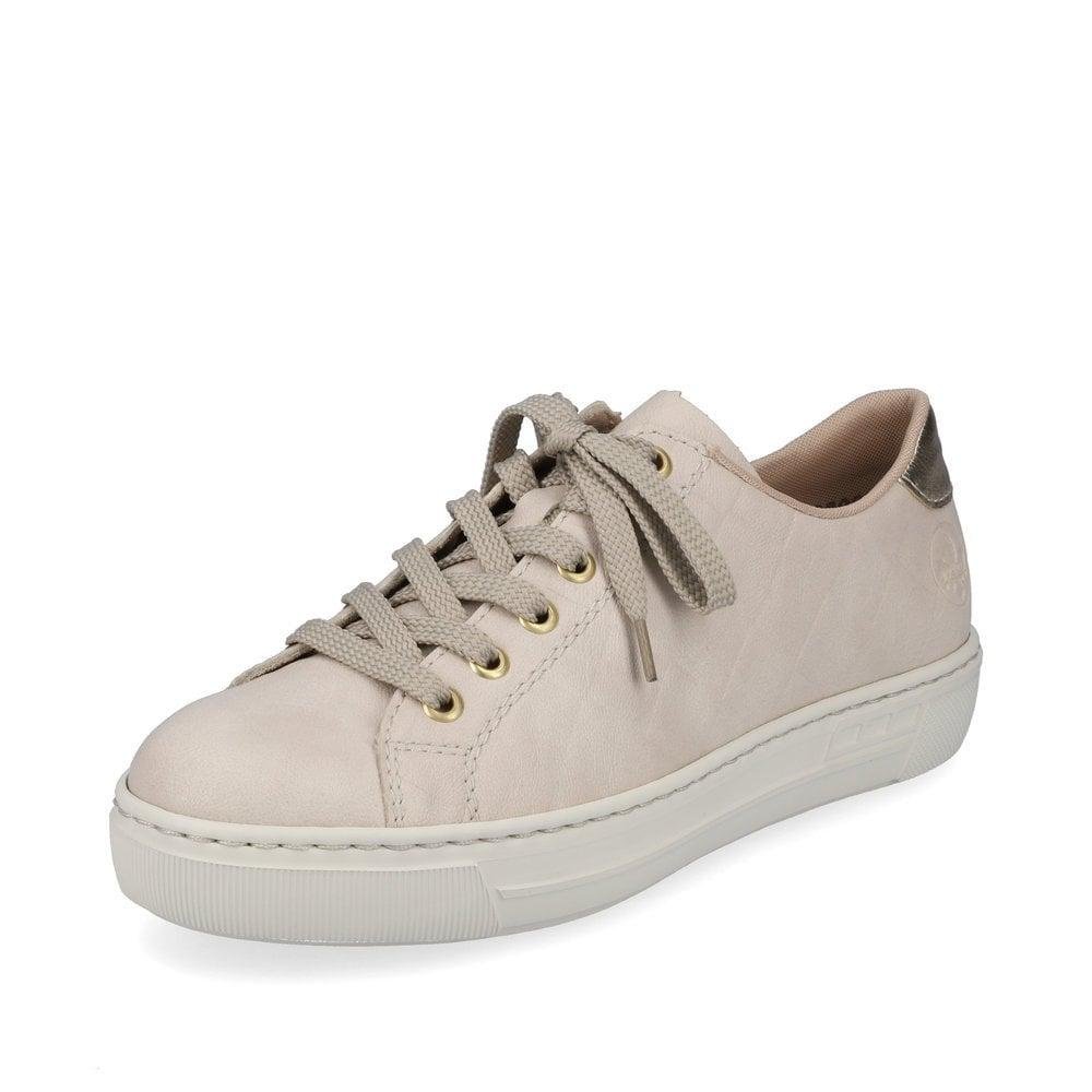 Rieker L9800-80 Enya Womens Lace-Up Shoes - Beige